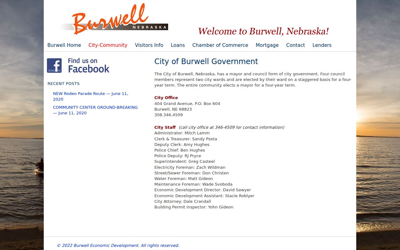 Burwell police and city hall criminal records contact context