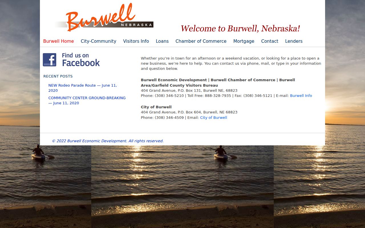 Burwell criminal record request contact at the city office