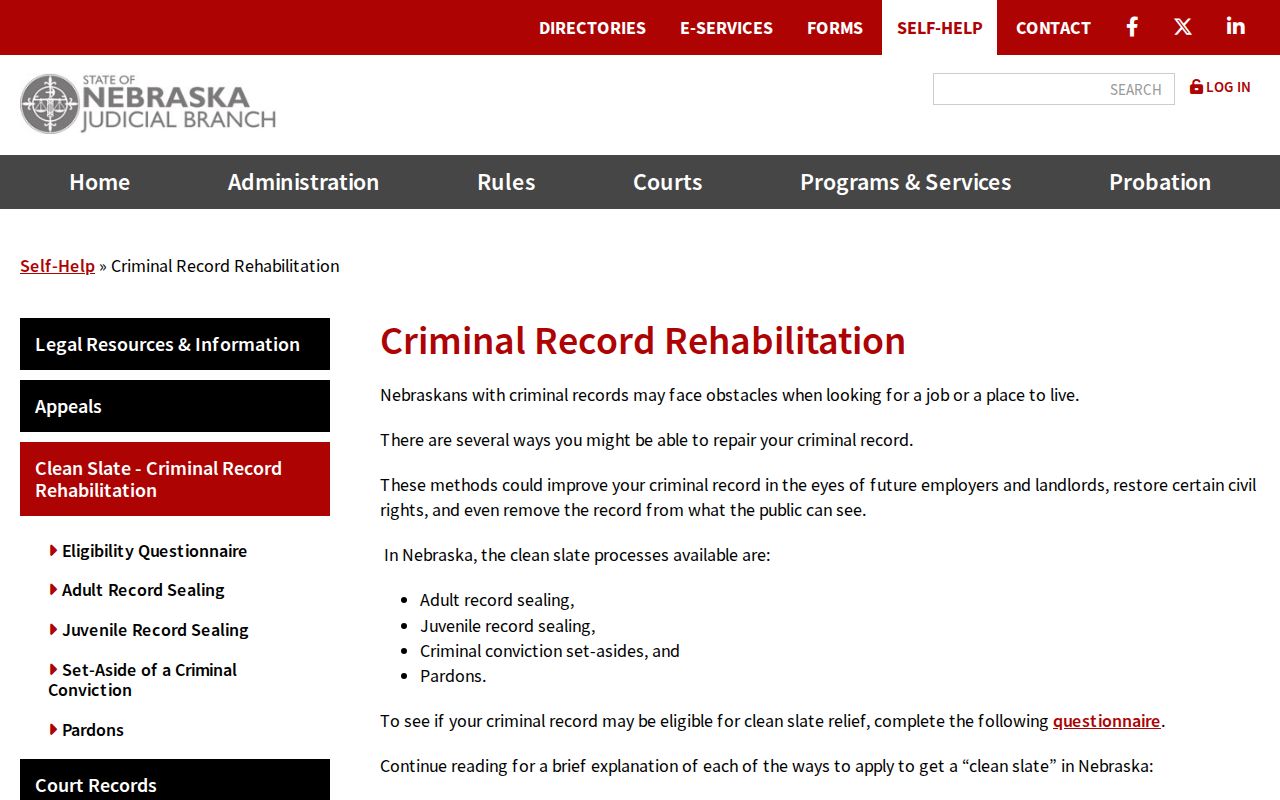 Garfield County criminal record rehabilitation options